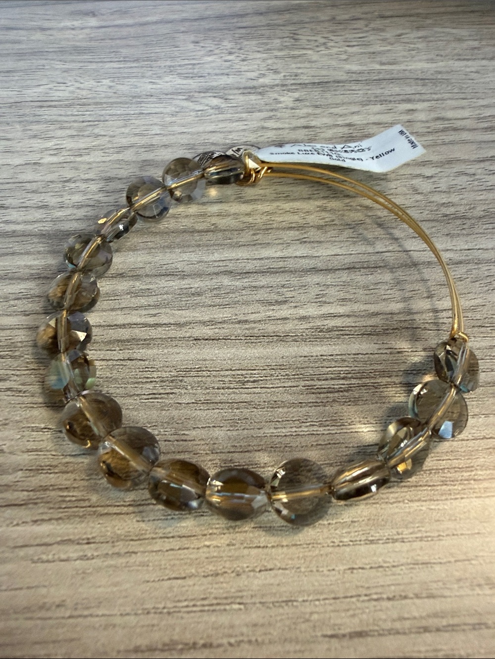 Gold-Tone Smoky Bead Bangle Bracelet - Women Jewelry